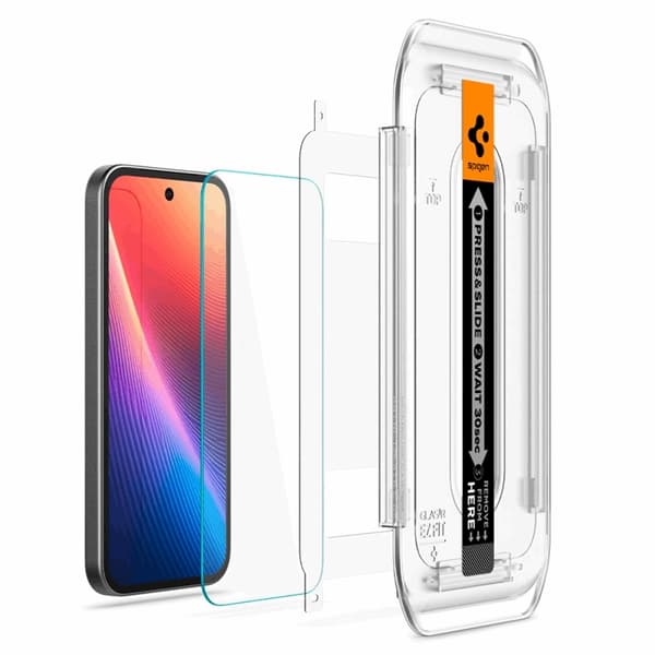 Spigen [2-Pack] Google Pixel 9a Härdat Glas Skärmskydd 'EZ Fit" Transparent