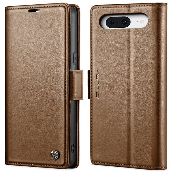 CASEME Plånboksfodral Konstläder till Google Pixel 8 - Brun