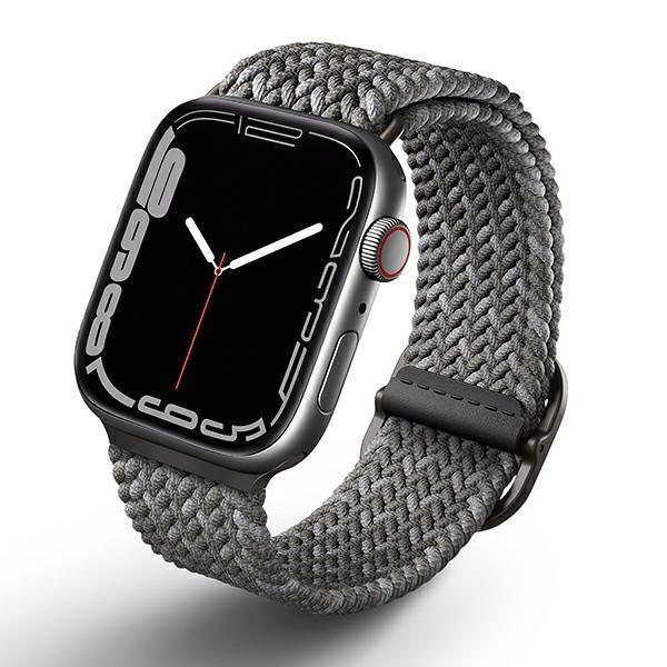 UNIQ Aspen flettet rem Apple Watch 44/42/45 mm - Grå