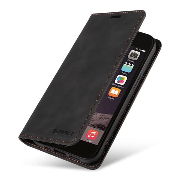 BETOPNICE 003 iPhone 6 Plus/7 Plus/8 Plus Plånboksfodral TPU+PU - Svart