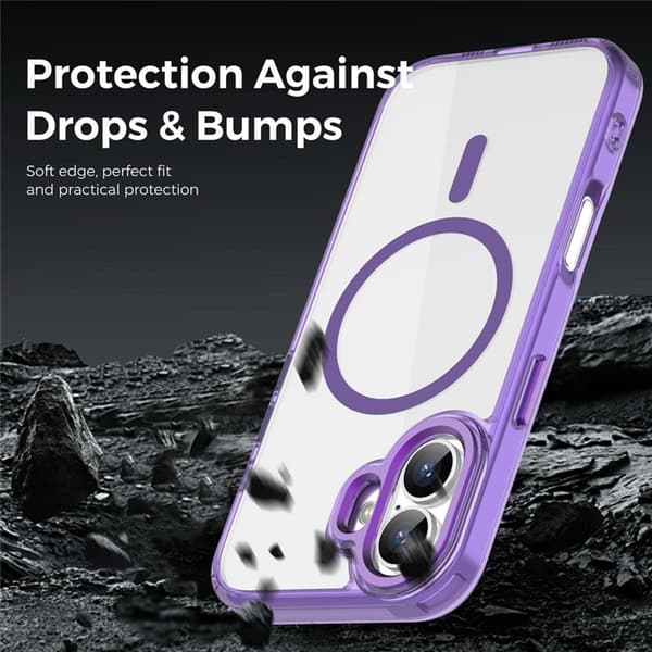 Mobilskal till iPhone 17 MagSafe TPU+PC Transparent - Lila Lila