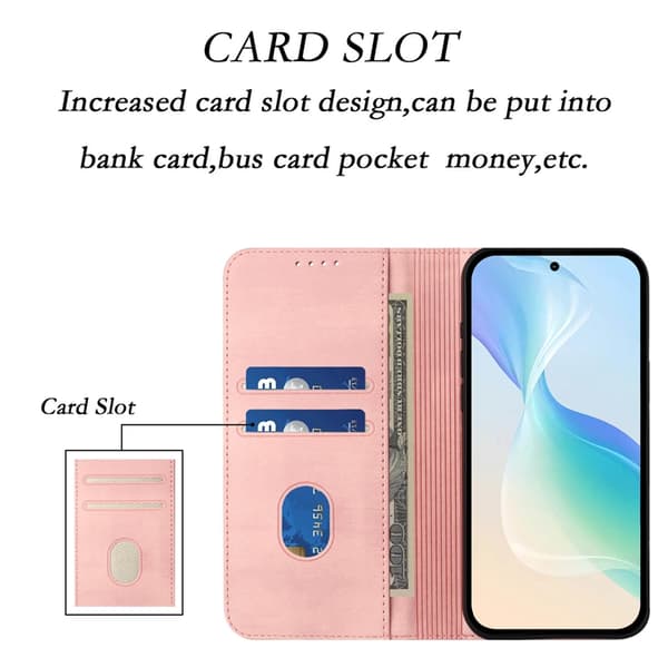 OnePlus 15 Plånboksfodral Retro RFID-Skydd Konstläder Rosa