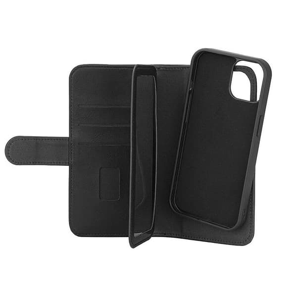 [2in1] Gear iPhone 15 Lompakkokotelo Magsafe - Musta Black