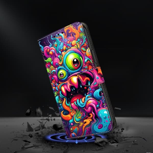 Qilin Samsung Galaxy S26 Ultra Plånboksfodral Konstläder Flip - Graffiti