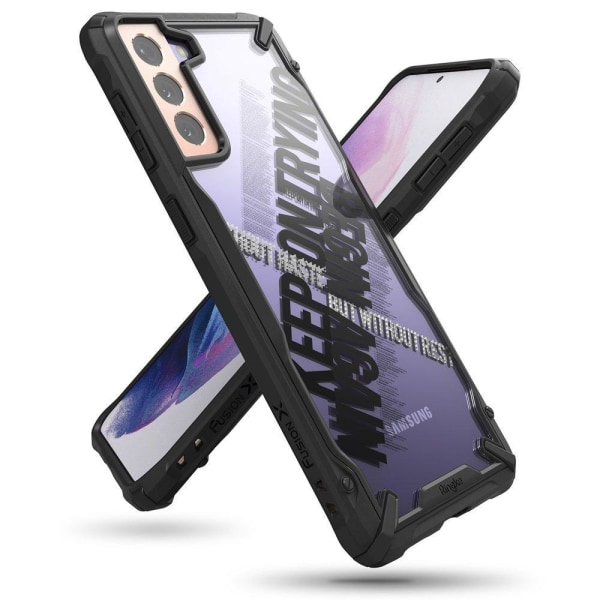 Ringke Fusion X -kuori Samsung Galaxy S21 Plus 5G - musta risti Black