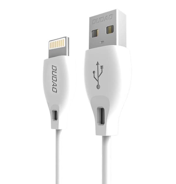 Dudao USB-A till Lightning kabel 1m - Vit Vit