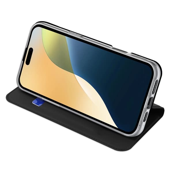 DUX DUCIS Skin Pro iPhone 16 Plus Plånboksfodral PU Läder - Svart Blå