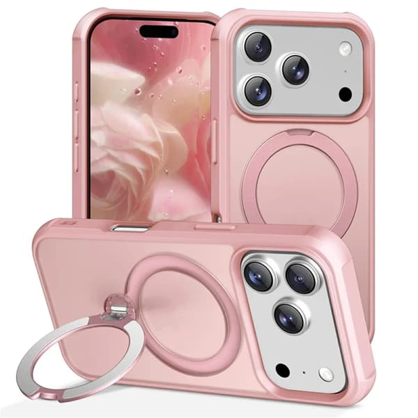 Mobilskal till iPhone 17 Pro Max MagSafe Kickstand TPU + PC - Rosa Rosa