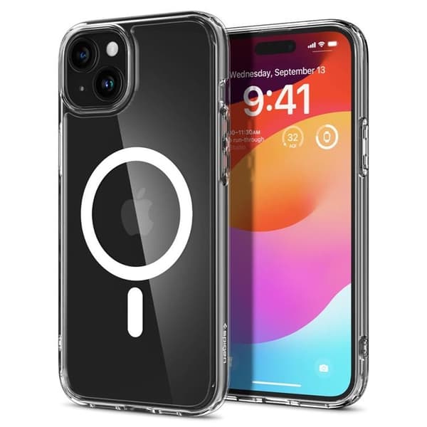 Spigen iPhone 15 Mobilskal Magsafe Ultra Hybrid - Hvid Vit