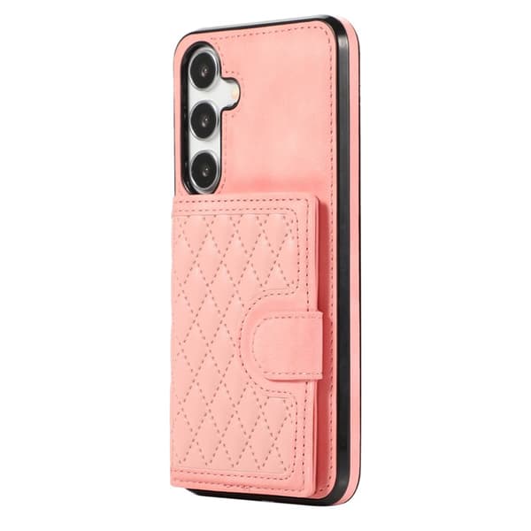 Mobilskal för Samsung Galaxy S26 Plus Kickstand TPU + PU - Roséguld