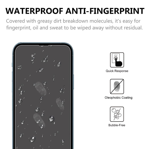[1-PACK] iPhone 13 Härdat Glas Skärmskydd - Clear Transparent