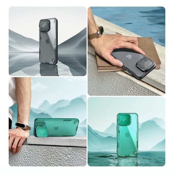 NILLKIN Iceblade CamProp Mobilskal till iPhone 16 Pro Max Svart