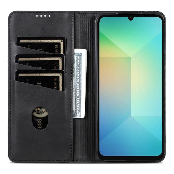 AZNS Samsung Galaxy A17 Plånboksfodral Konstläder - Svart