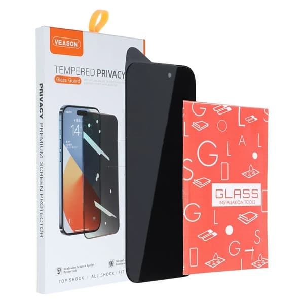 Veason iPhone 14 Plus/13 Pro Max Härdat Glas Skärmskydd Privacy Svart