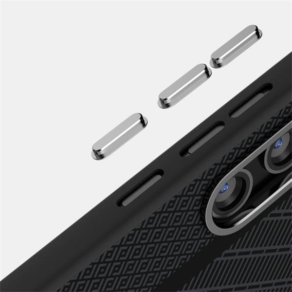 ABEEL Mobilskal till Samsung Galaxy S25 FE PC TPU Aluminium PU Läder - Textur 1