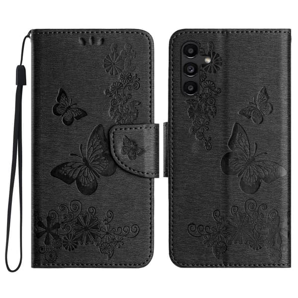 Samsung Galaxy A55 5G Plånboksfodral Konstläder Flip - Svart