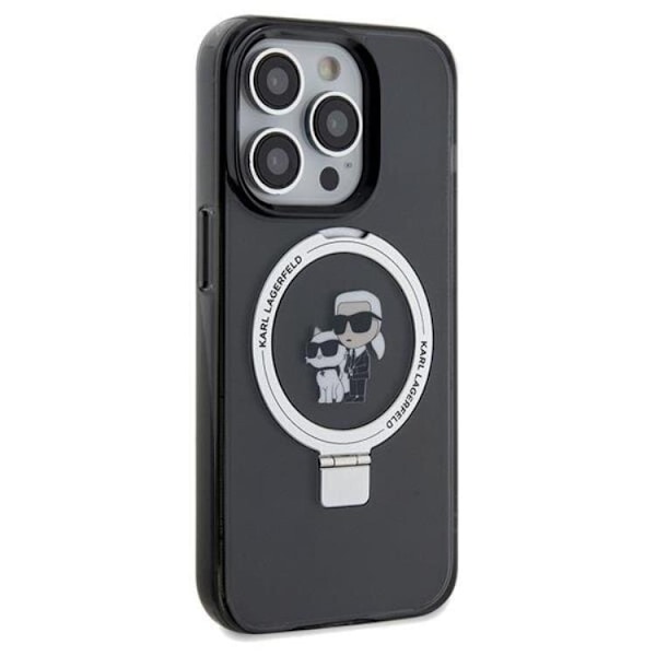 Karl Lagerfeld iPhone 13 Pro Max Mobilskal MagSafe Ringställ Svart
