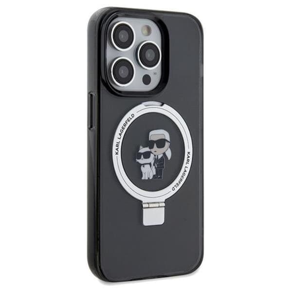 Karl Lagerfeld Mobilskal till iPhone 13 Pro Max MagSafe Ringställ Svart