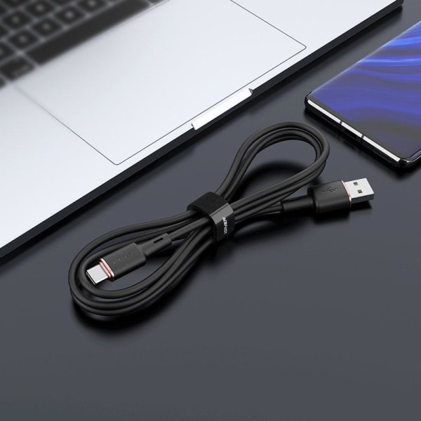 Acefast USB-A–USB-C-kaapeli 1,2 m - musta