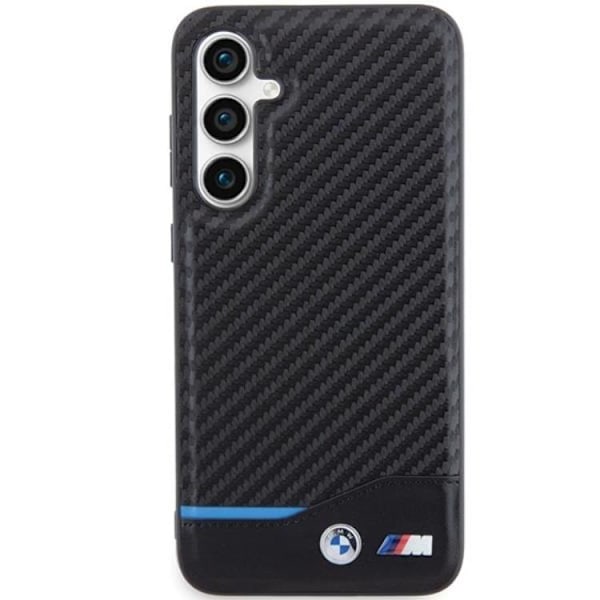 BMW Galaxy S23 FE Mobilskal Läder Carbon - Svart Svart