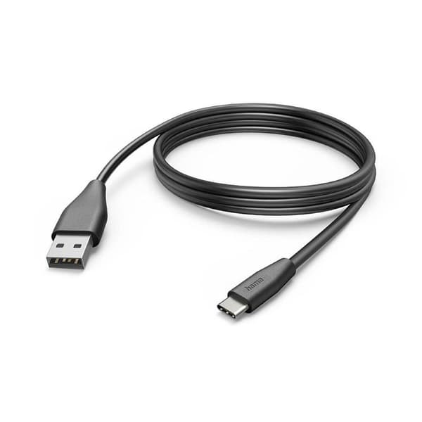 HAMA Latauskaapeli USB-A - USB-C 3m - Musta Black