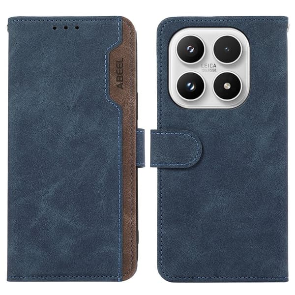 ABEEL Xiaomi 17 Konstläder Plånboksfodral i Spaltläder RFID-Skydd Blå