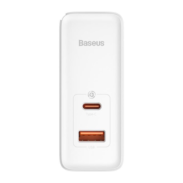 Baseus GaN Vægoplader USB Til Type-C 100W - Hvid