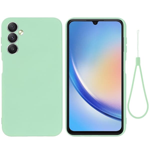 Galaxy A24 4G Mobilskal Liquid Silicone - Grøn Grön