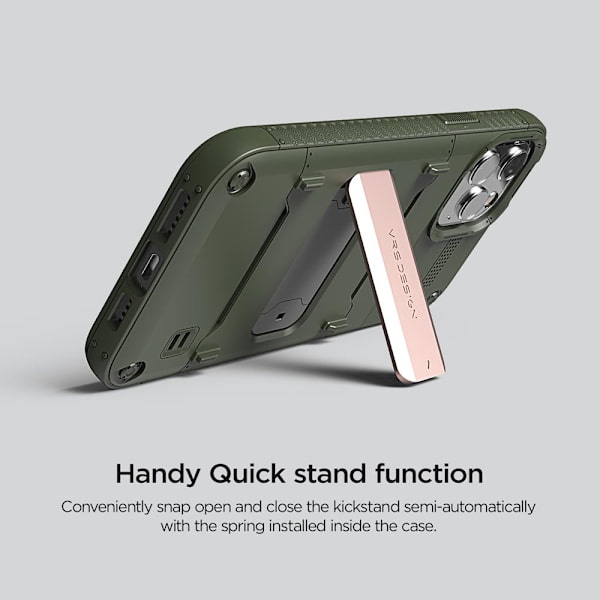 VRS DESIGN Damda QuickStand Skal iPhone 12 Pro Max - Grön Bronze