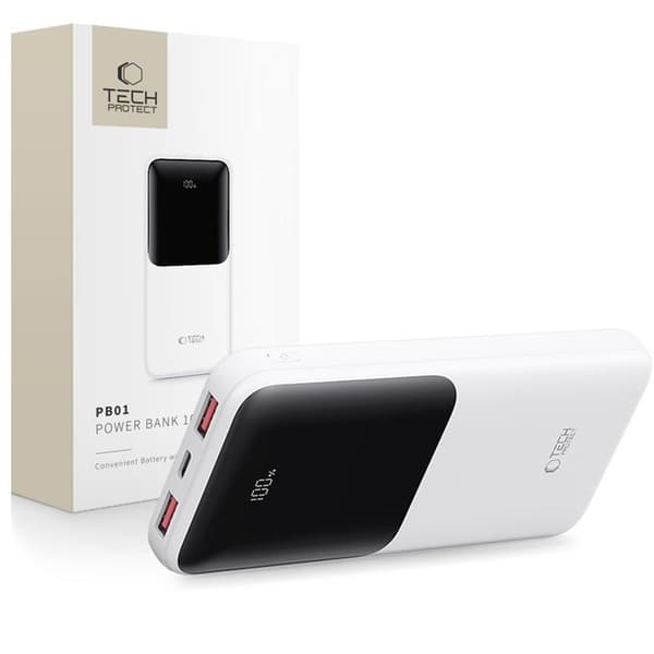 Tech-Protect Powerbank 10000mAh 22.5W - Vit Vit