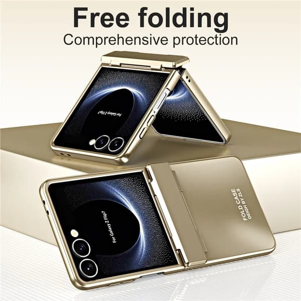 Mobilskal till Galaxy Z Flip 7 Electroplating - Guld Guld