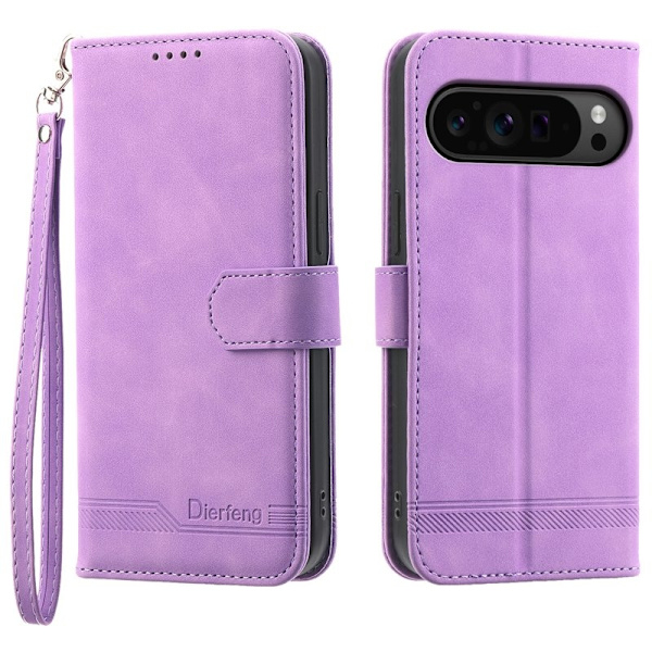 DIERFENG DF-03 Flip Wallet Mobilskal KonstLäder - Lila