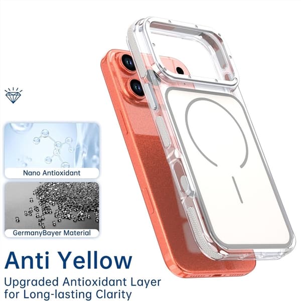 Mobilskal till iPhone 17 Pro Max MagSafe Dual Färg Shockproof - Vit Vit