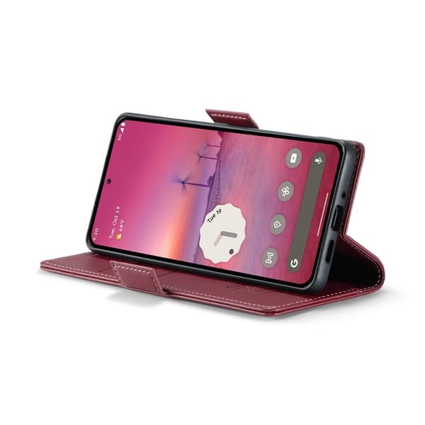 CASEME Plånboksfodral Konstläder till Google Pixel 9 Pro XL - Röd