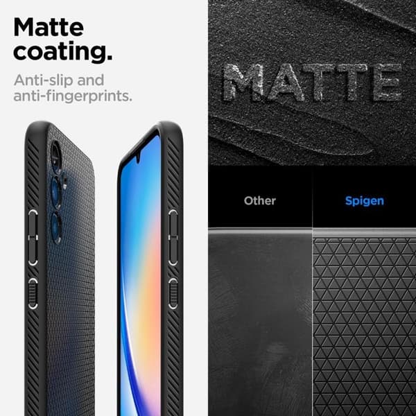 Spigen Galaxy A54 5G Mobilskal Liquid Air - Mat Sort Svart