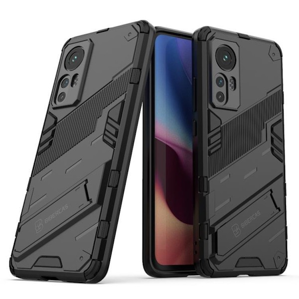 Kickstand Anti-Fall Skal Xiaomi 12 Pro - Svart Svart