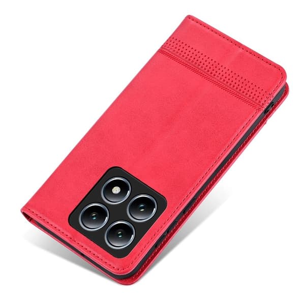 AZNS Xiaomi 14T Plånboksfodral Konstläder - Röd