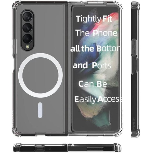 Boom Galaxy Z Fold 5 matkapuhelimen kansi Magsafe Iskunkestävä - kirkas