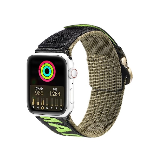 Dux Ducis Apple Watch 4/5/6/7/8/SE/Ultra (49/45/44/42mm) Armband Nylon - Grön