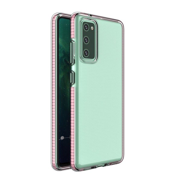 Spring TPU Gel Protective Mobile Cover Galaxy A02s - Lyserød Pink