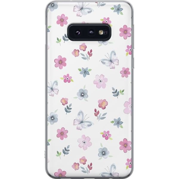 Mobilcover til Samsung Galaxy S10e med blomster og sommerfugle