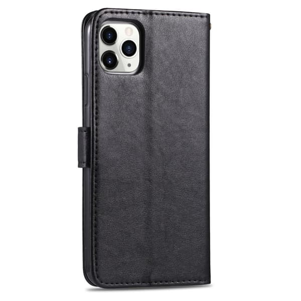 AZNS iPhone 13 Pro Max Plånboksfodral Konstläder - Drop Resistant - Svart