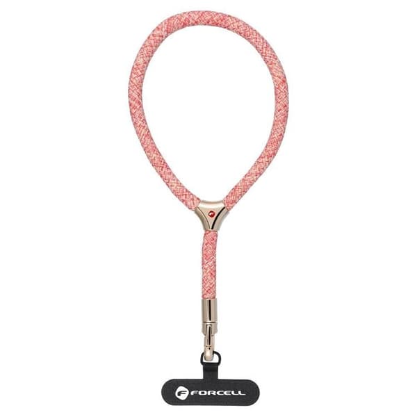 Forcell Handled Mobilrem Lanyard med Justerbar Längd - Rosa Vit Rosa