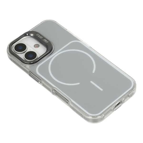 Mobilskal till iPhone 17 MagSafe med Matchande Handrem Lens Kickstand - Grå Grå