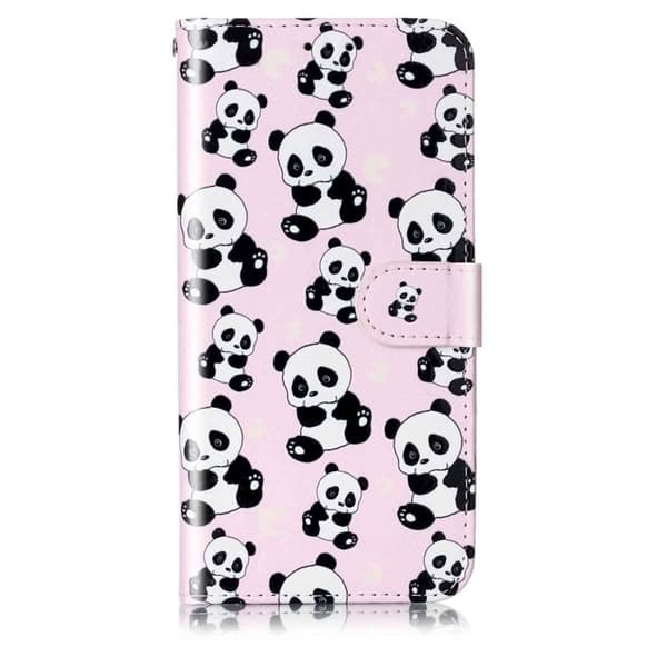 Plånboksfodral för Samsung Galaxy S26 Plus Konstläder med rem - Panda