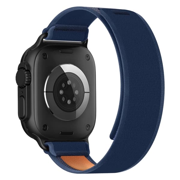 Tech-Protect Apple Watch (44/45/46/49mm) Armband Nylon Elite - Marinblå/Orange Blå