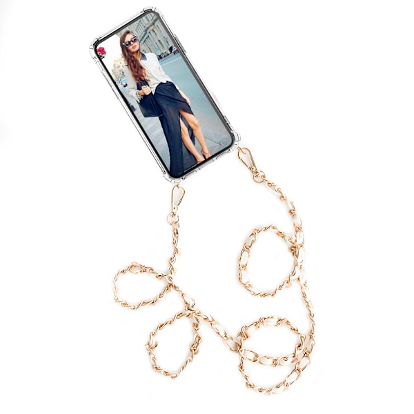 Boom Huawei Mate 20 Pro mobilhalsband skal - Chain White Chain White
