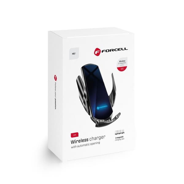 Forcell Matkapuhelinteline langattomalla latauksella HS1 15W Musta Black