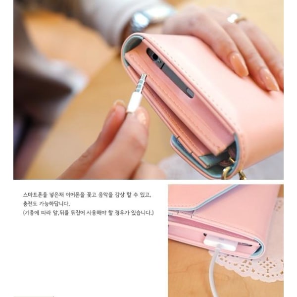 Crown Smart Fold plånbok-mobilväska (Magenta)