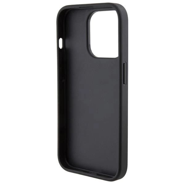 Ferrari iPhone 15 Pro Mobilskal Perforated Waves Metal Logo - Sort Black